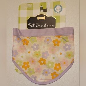 Woof Pet Dog Bandana, S/M & L/XL, Purple,  White, Pink,  Orange